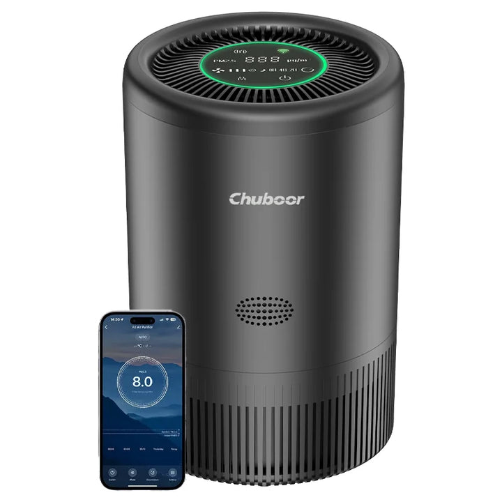IntelliBreathe Smart Air Purifier, HEPA filtration, smart controls, and air quality monitoring for home.