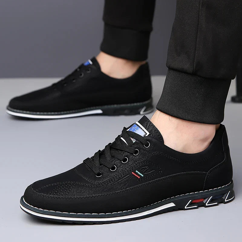 Elegant black men's formal shoes from Allure collection. Provides all-day comfort & stylish support for any event.