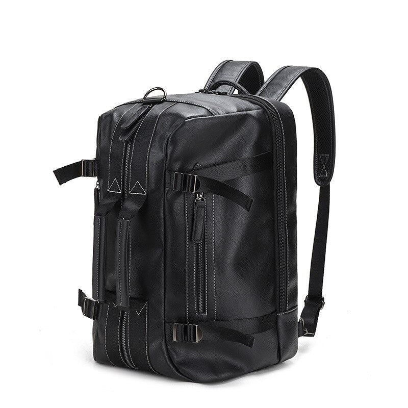 Versatile women's 3-in-1 genuine leather bag: backpack, shoulder bag, handbag. Perfect for daily use or travel.