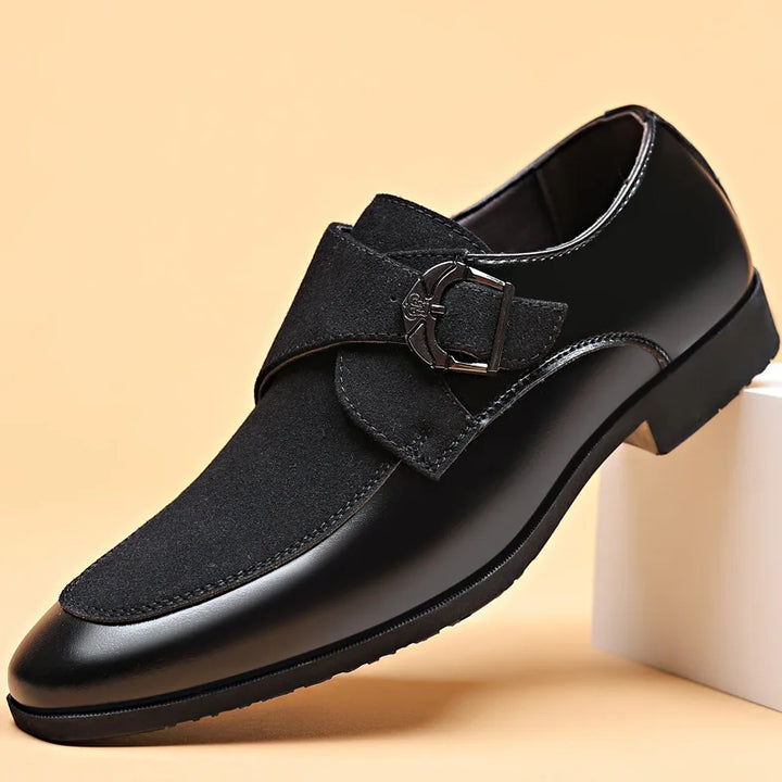 Comfortable men's Monarch slip-on loafers. Versatile dress shoes for sophisticated casual or formal occasions.