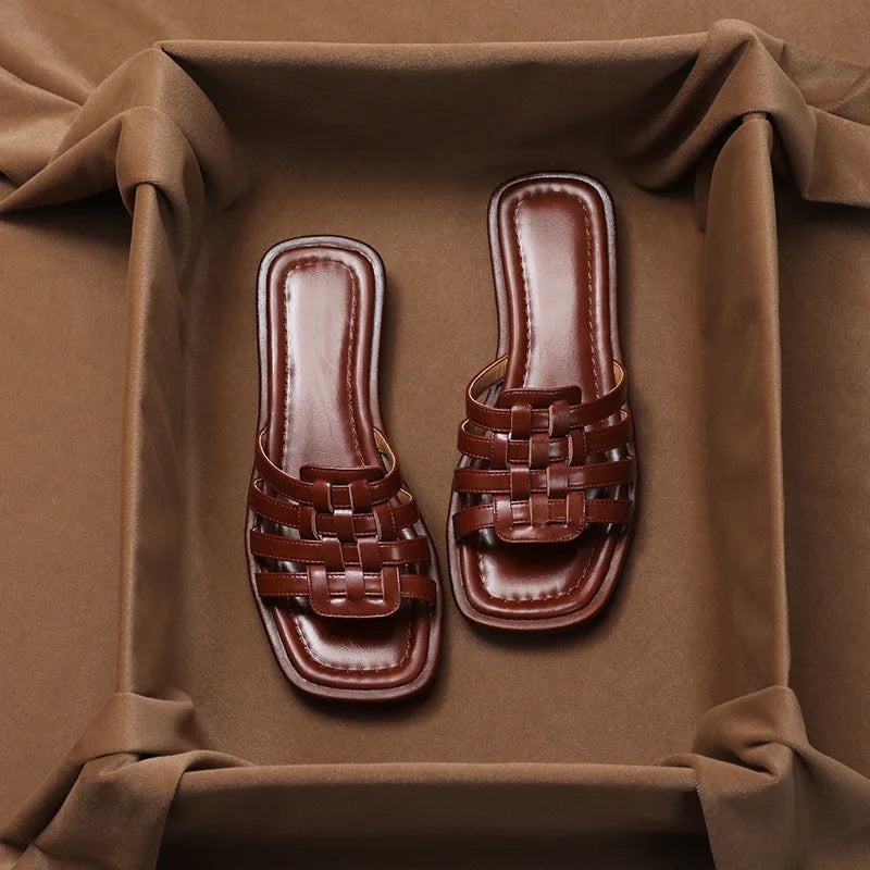 Women's Tivra slide sandals with cushioned comfort, geo cutout design, perfect for everyday summer wear.