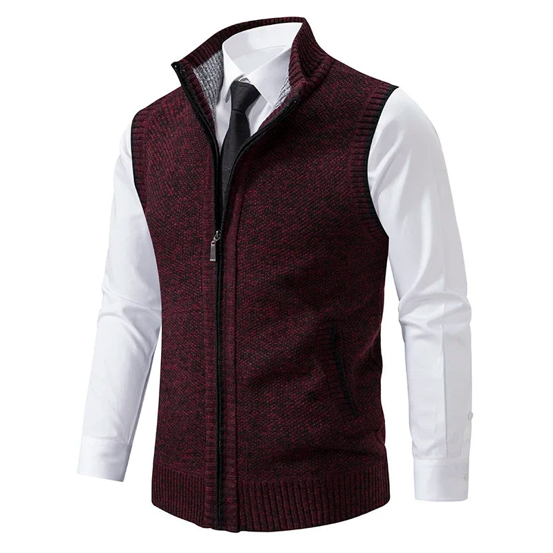 Stylish men's wool blend vest for versatile layering. Lightweight & comfortable for formal or casual wear.