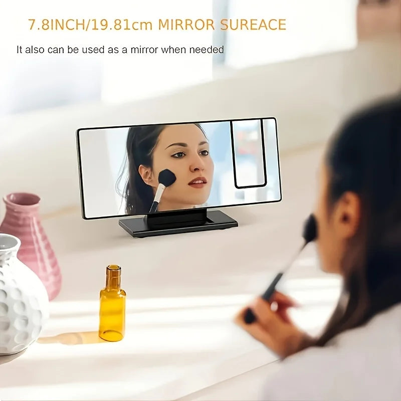 Sleek smart alarm clock with a large, clear LED display and convenient snooze function.