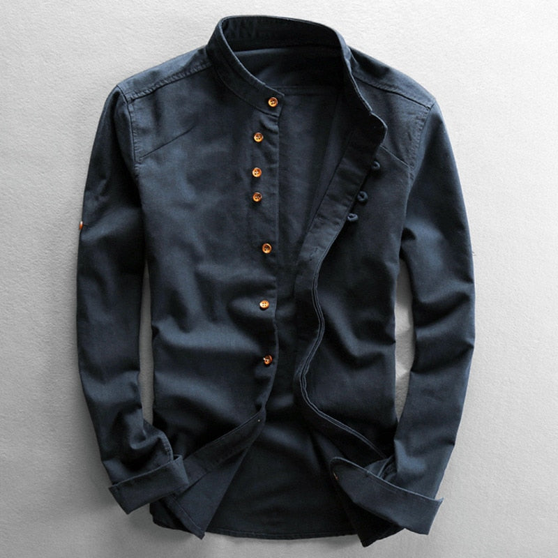 Men's elegant Japan style shirt with a tailored fit, perfect for modern sophistication.