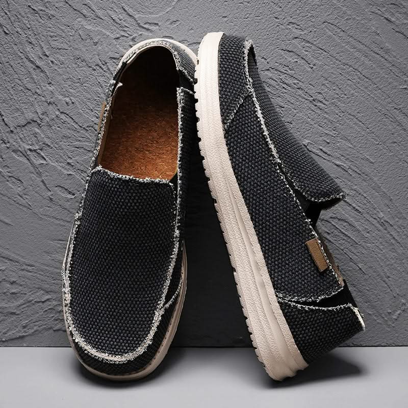Men's mariner slip-on loafers, a classic everyday shoe combining style, comfort, & flexibility.