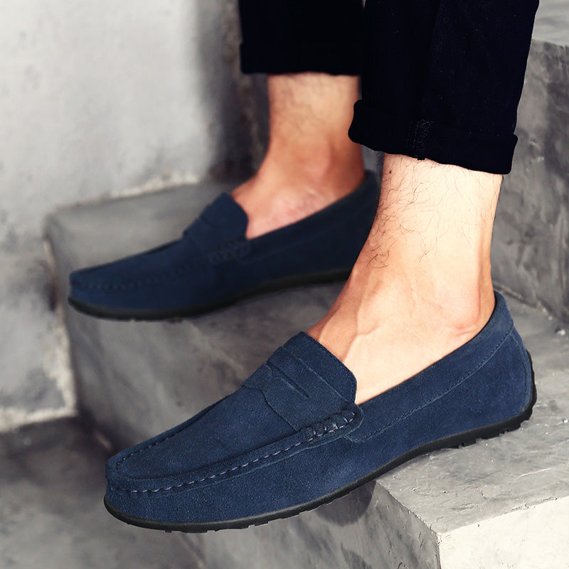 Fashionable men's loafers, a must-have slip-on shoe for contemporary male wardrobes. Stylish footwear.