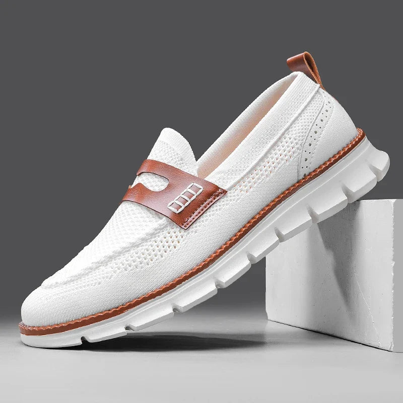Men's summer loafers, breathable and lightweight Oxford style for comfortable everyday wear.