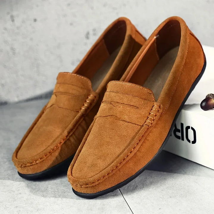 Men's classic slip-on loafers, offering effortless style & comfort for everyday wear. Versatile footwear.