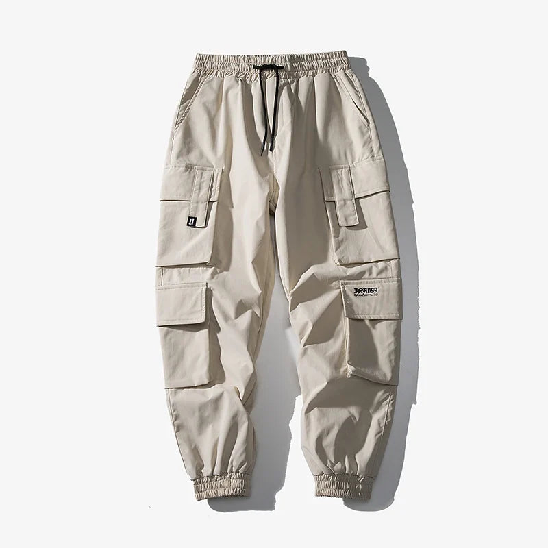 Khaki Men's Urban Cargo Joggers, featuring a relaxed fit for comfortable streetwear style.