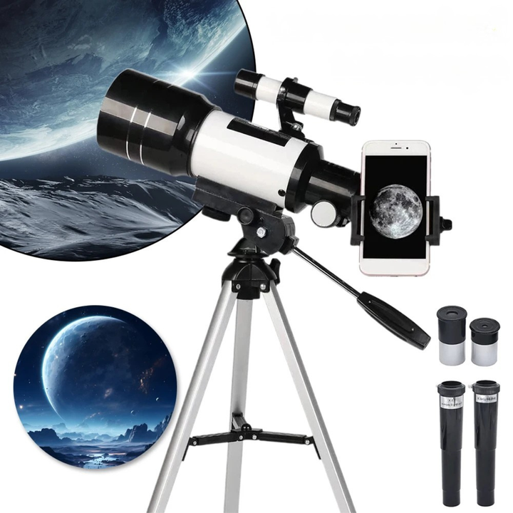 Experience crisp celestial views with this high-definition refractor telescope, perfect for night sky astronomy & outdoor viewing.