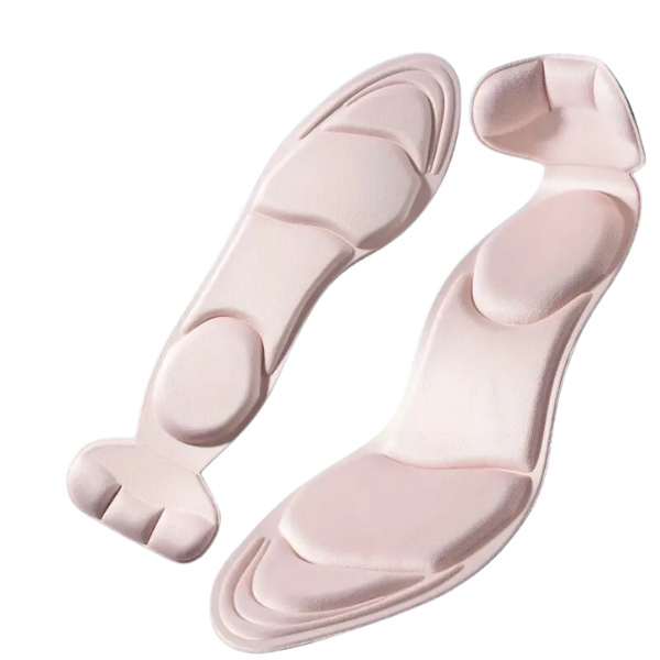 Cushioning memory foam heel inserts, designed for unisex foot support and all-day comfort in shoes.