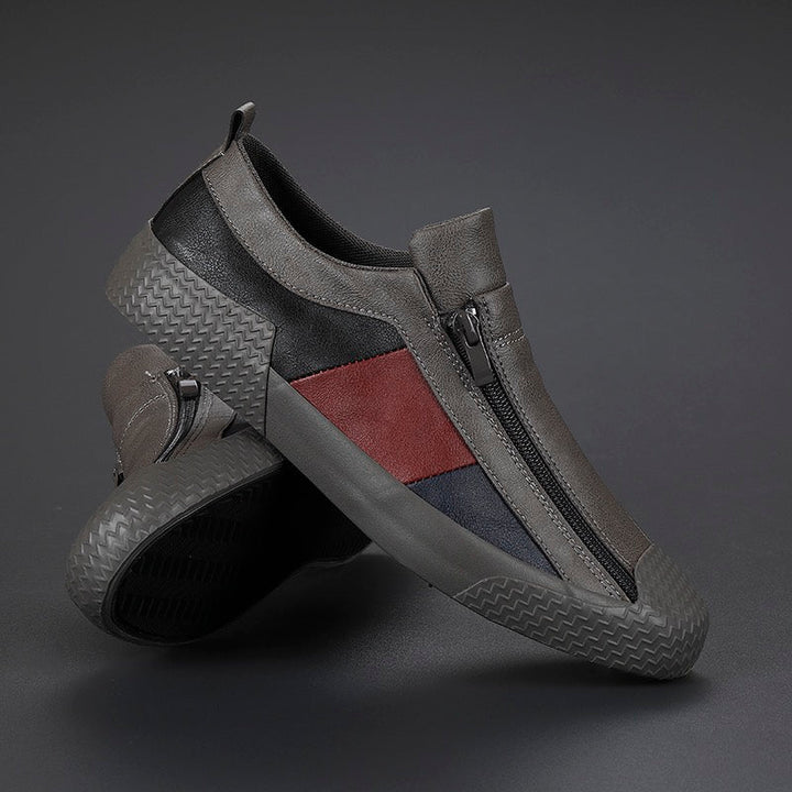 Versatile men's color block sneakers, perfect for casual or stylish everyday outfits.