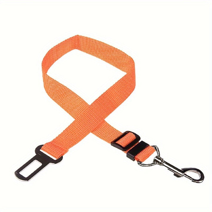 Durable pet safety car seat belt, adjustable for dogs and cats, essential for secure vehicle travel.