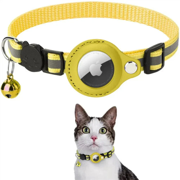 Display of assorted colorful quick release cat collars, perfect pet accessories