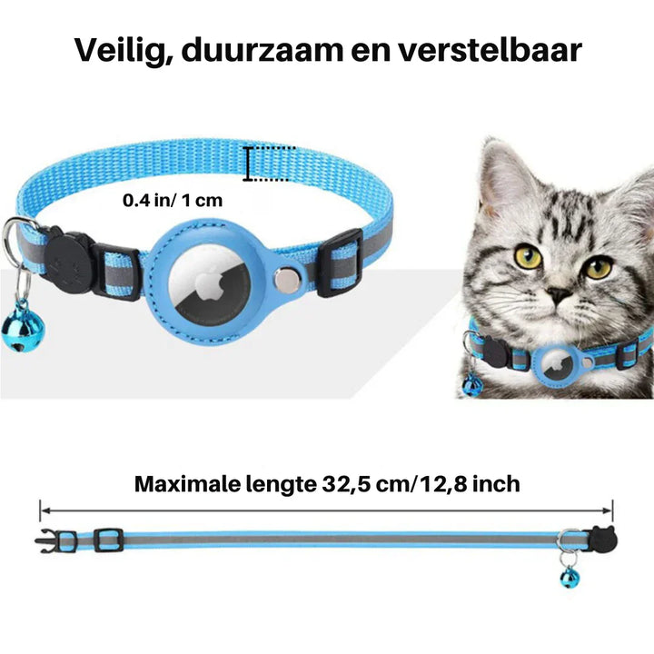 Ergonomic quick release buckle design on a comfortable cat safety collar
