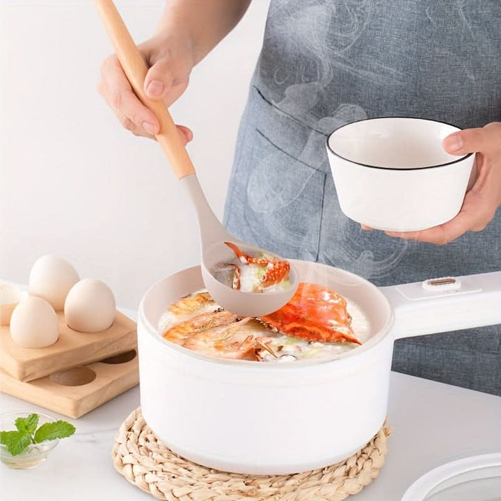Premium 12-piece heat resistant silicone kitchen tool set, dishwasher safe for easy cleaning & durability.