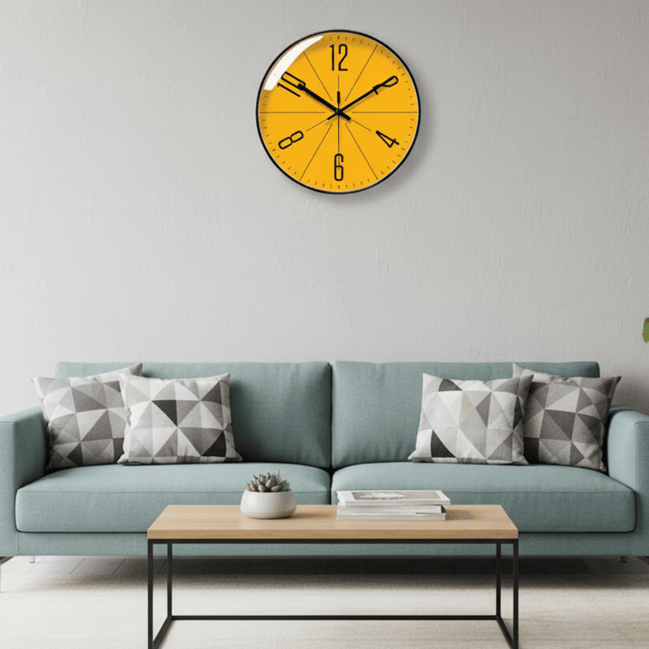 Modern Nordic wall clock, silent quartz movement, perfect minimalist home decor for living room or office.
