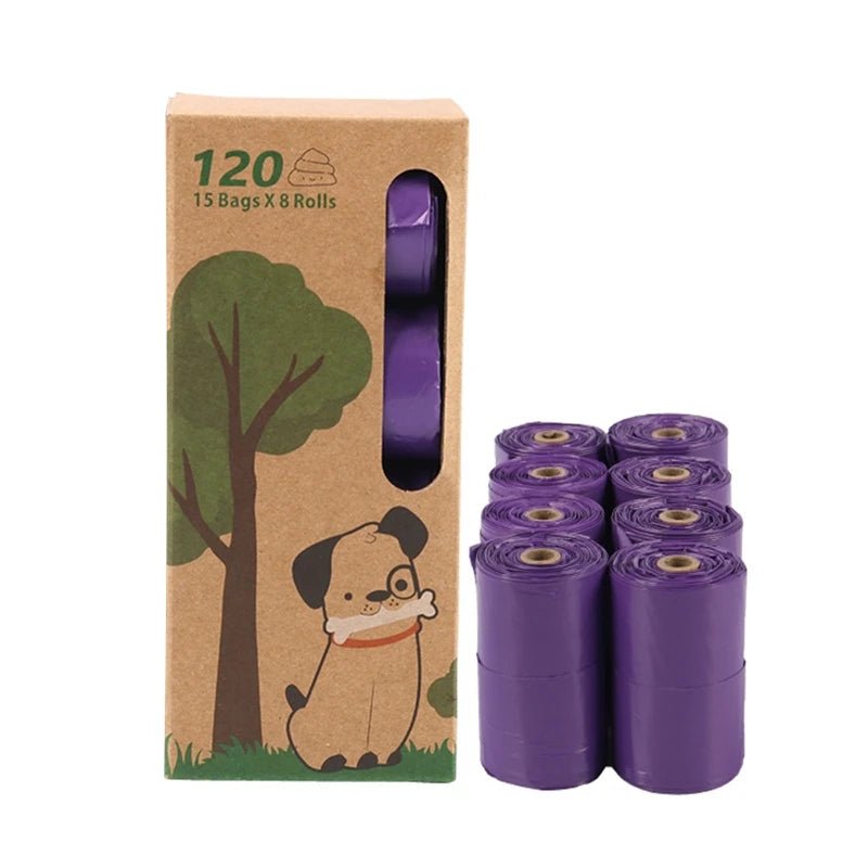 Biodegradable dog waste bags in a dispenser with handles, a convenient and eco-friendly solution for pet owners