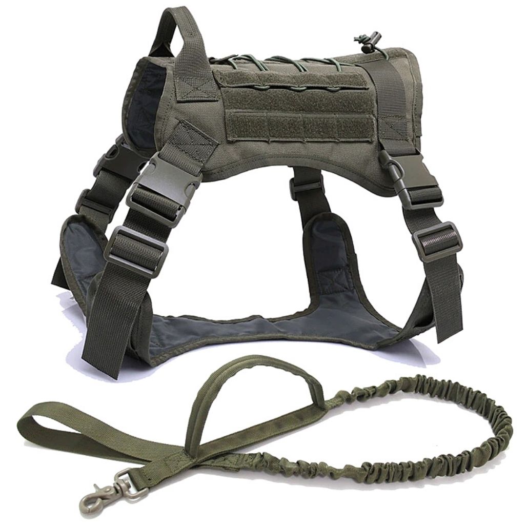 Walking harness: black tactical dog harness designed for control and comfort