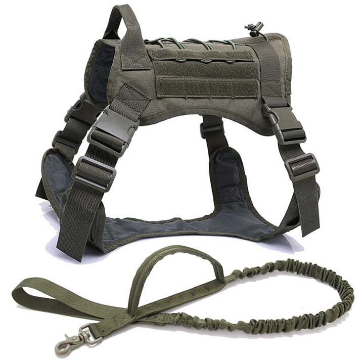 Walking harness: black tactical dog harness designed for control and comfort