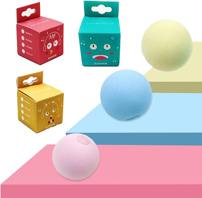 Compact red sphere air freshener for cars, homes, provides fresh scent, cat toy