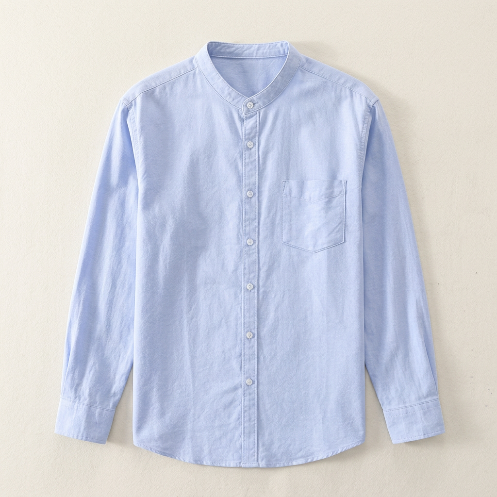 Stylish green long-sleeve button-up shirt for men, a versatile casual and formal menswear option.