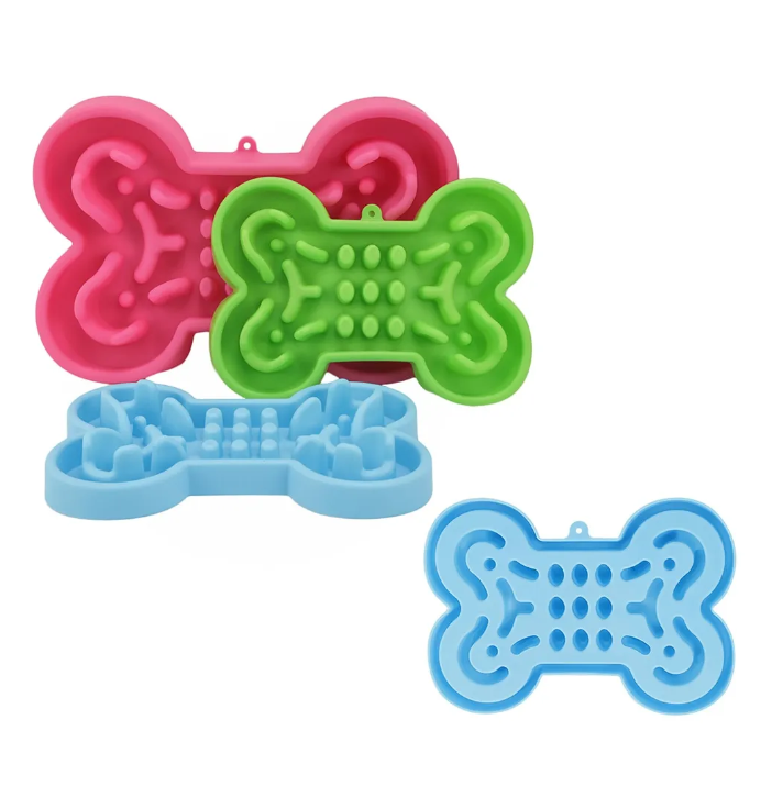 Pet care anti-gulp dog bowl, bone design, essential for pet health and digestion