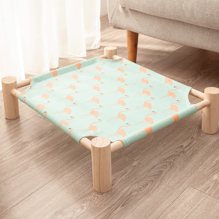 Close-up of the breathable mesh fabric on a cooling cat hammock, pet comfort