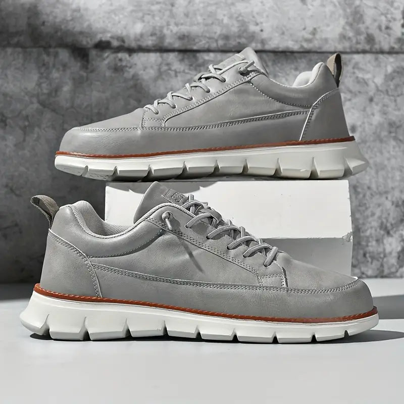 Mens everyday comfort sneakers. Stylish & versatile casual shoes, perfect low-top footwear for active walking.