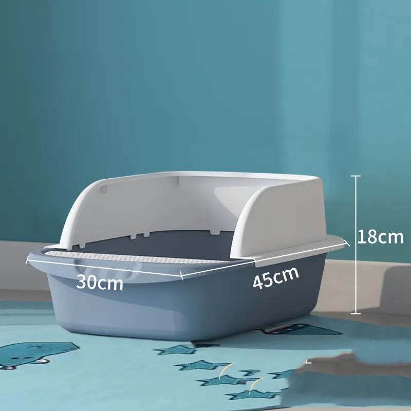 Detail of sturdy construction of the easy clean cat litter tray, durable pet product