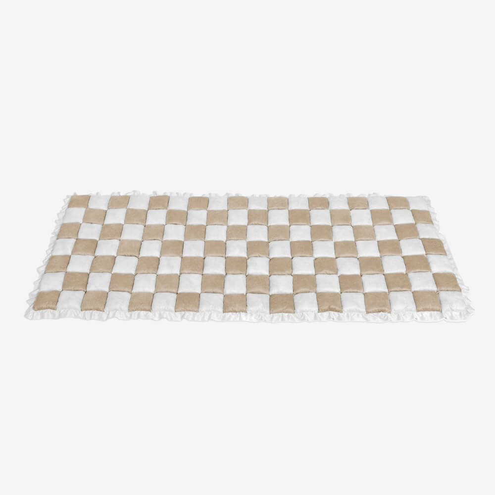 Protecting furniture with a chenille pet mat, ideal for dogs, cats, and everyday use