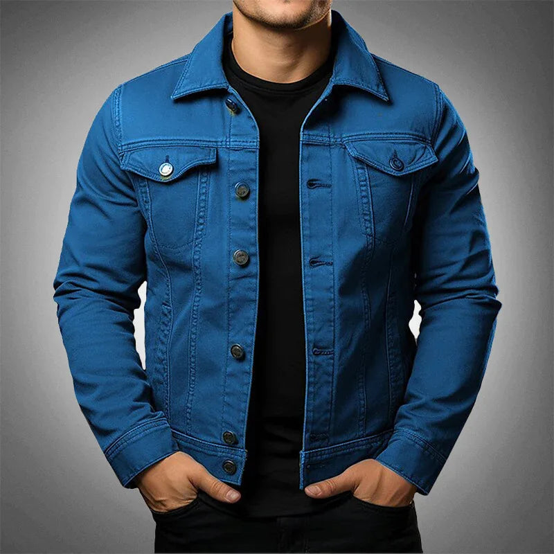 Comfortable unisex everyday denim jacket for men & women. Casual outerwear, versatile for all seasons & styles.