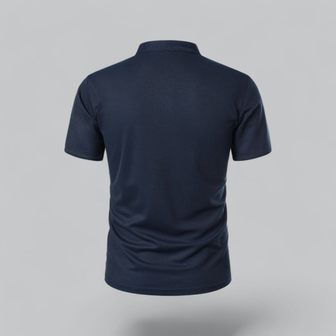 Men's classic cotton polo shirt, short sleeve, button collar, perfect for casual outfits.