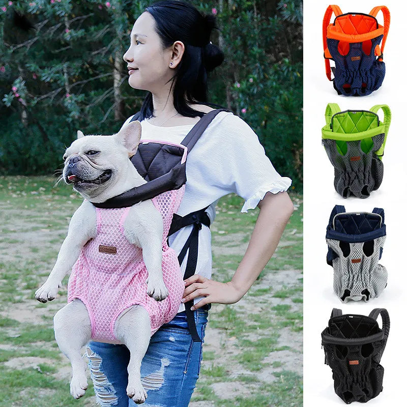 Comfortable dog carrier backpack for small pets, ideal for car travel and outdoor adventures.