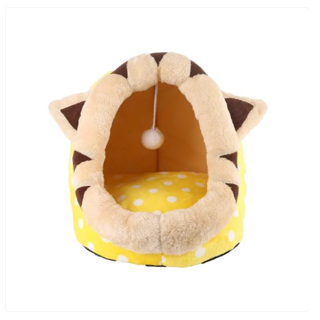 Adorable kitten design cat bed, a soft and plush cat cave for your feline's complete comfort.