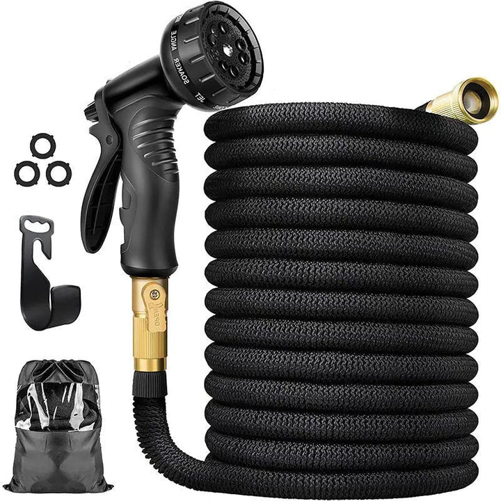Lightweight, kink-free expandable garden hose with durable design for easy watering and yard care.