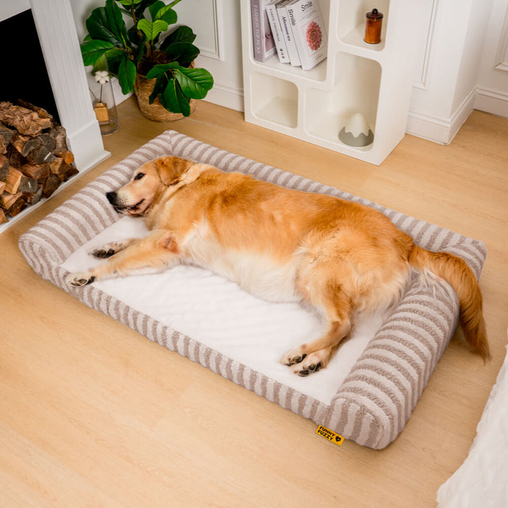 Washable dog bed, fluffy material, ideal for large dogs