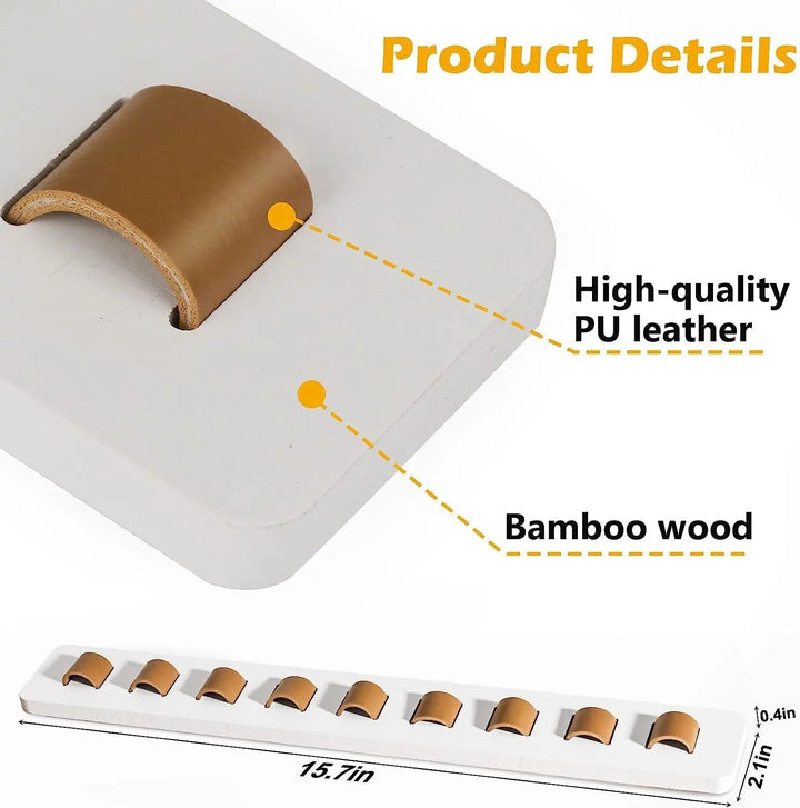 Modern wooden wall display rack for eyewear, a chic sunglasses holder & glasses organizer, space-saving.