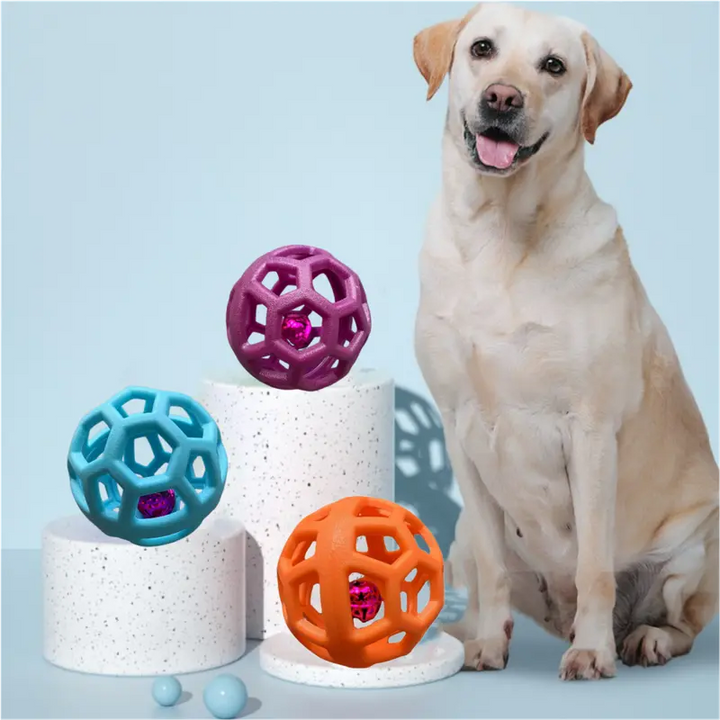 Dog Activity & Sniffing Chew Ball Toy, durable rubber for fetching, chewing, and mental stimulation