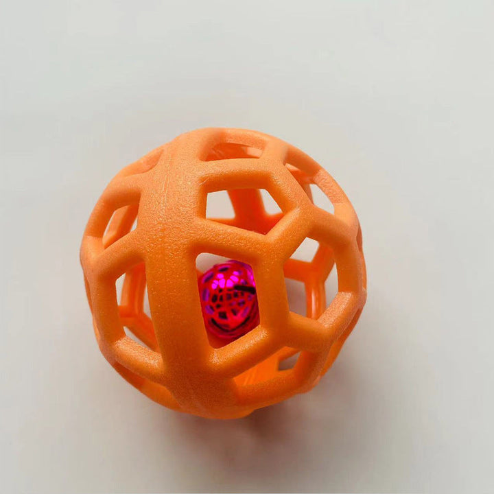 Heavy-duty dog chew ball for activity and sniffing, supports dental hygiene for active dogs