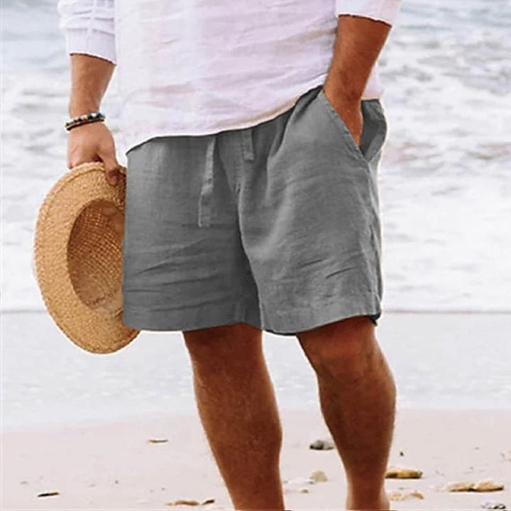 Comfortable men's drawstring chino shorts, relaxed fit, great for everyday casual and summer adventures.