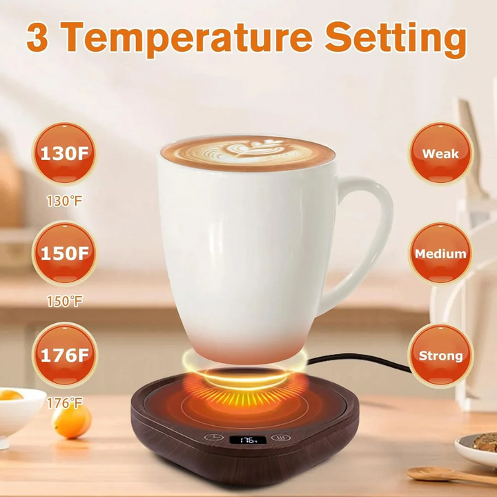 Versatile electric drink warmer for coffee, tea & hot beverages. Doubles as a safe candle warmer.