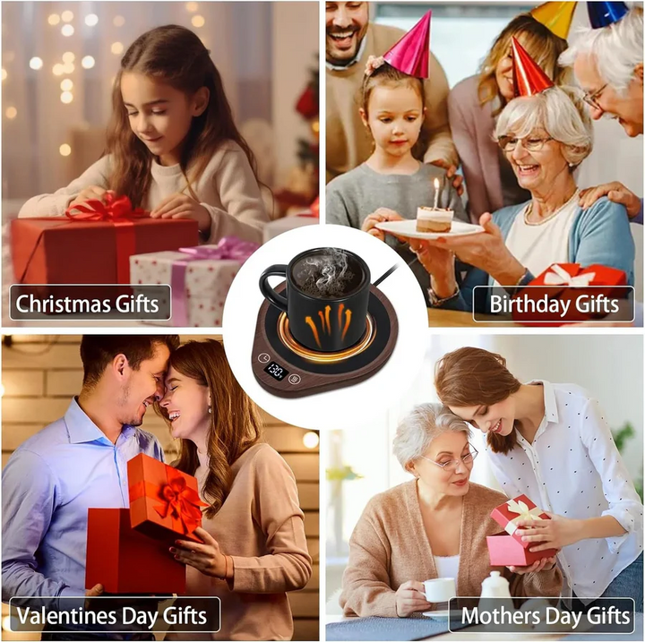 Compact electric coffee & tea warmer. Perfect for keeping hot beverages & candles warm on any desk.