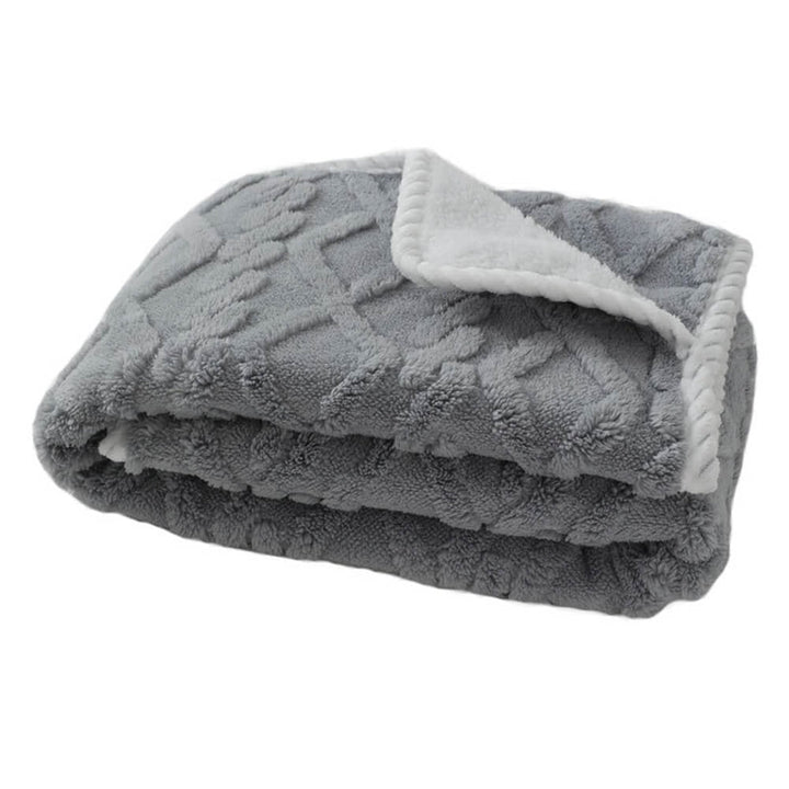 Cozy khaki waterproof fleece pet blanket for puppies, warm & soft dog bed cover. Ultimate pet comfort.