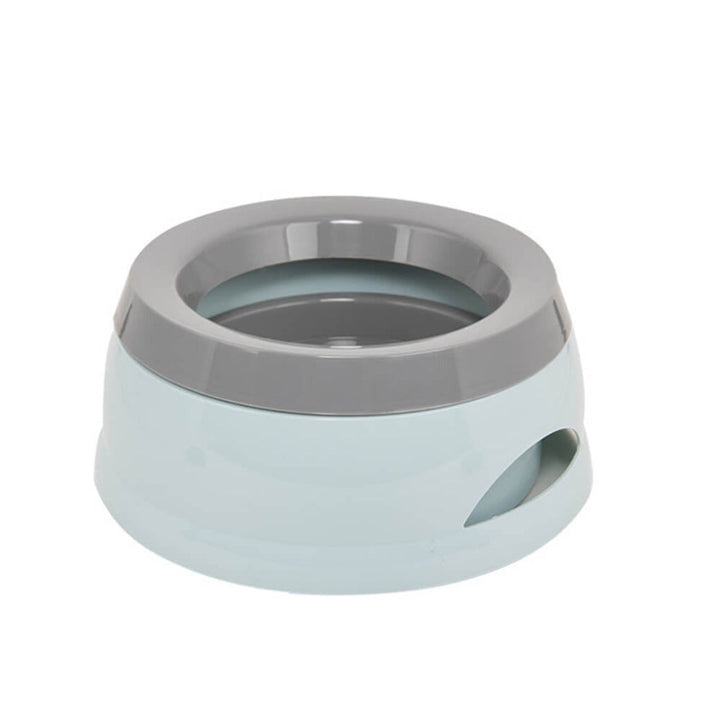 Portable & durable no-spill dog water bowl with floating disk, perfect for pet travel, car rides, and clean hydration.
