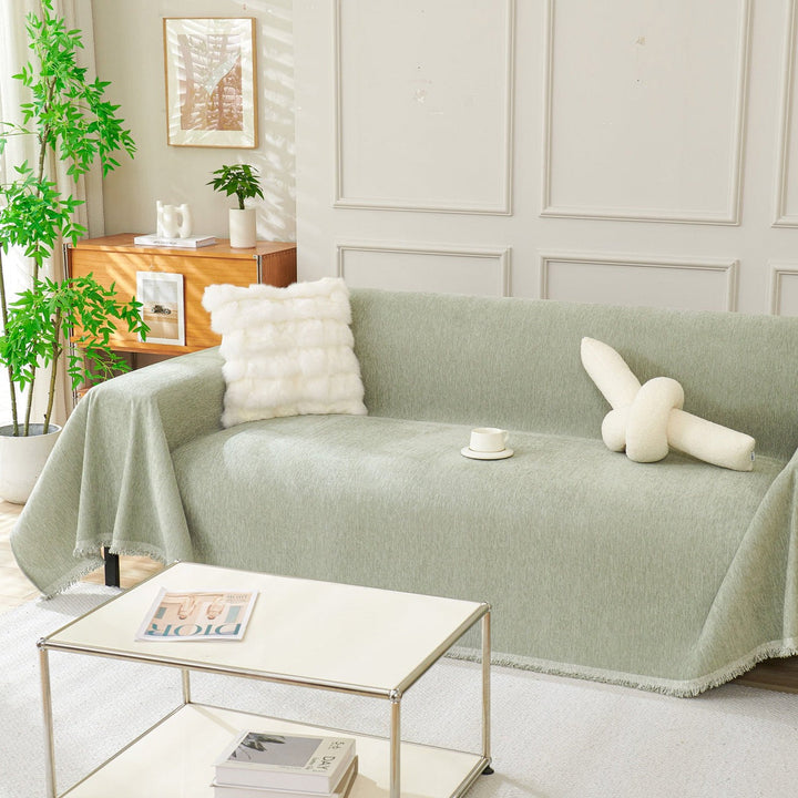 Easy care sofa cover; machine washable, durable fabric protects your couch. Perfect for busy homes & pet owners.