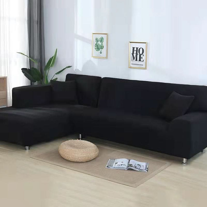 Stretch sofa cover in a sleek modern design, universal fit for your living room furniture.