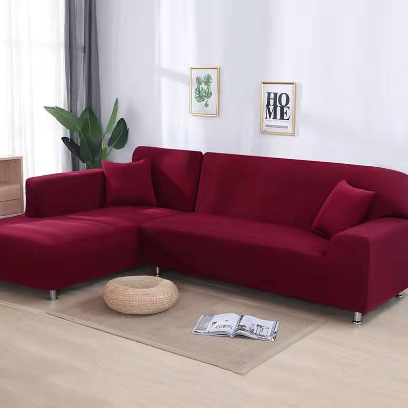 Modern elastic slipcover for sofa, stylish & durable, perfect for family living rooms.