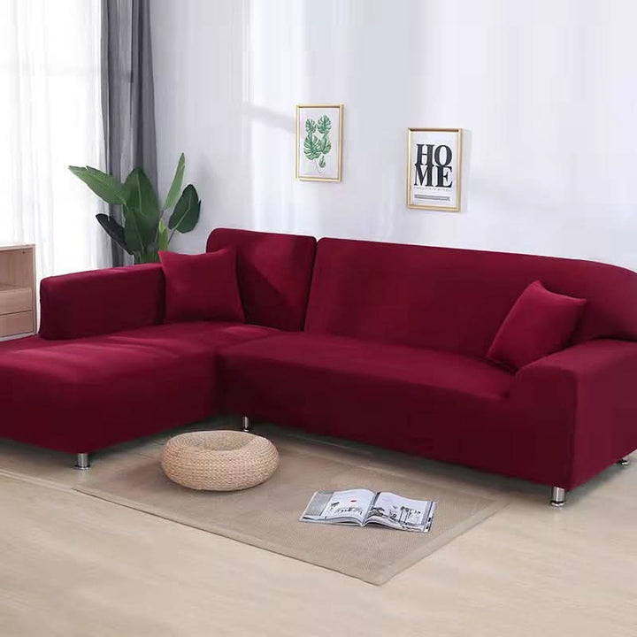 Modern elastic slipcover for sofa, stylish & durable, perfect for family living rooms.