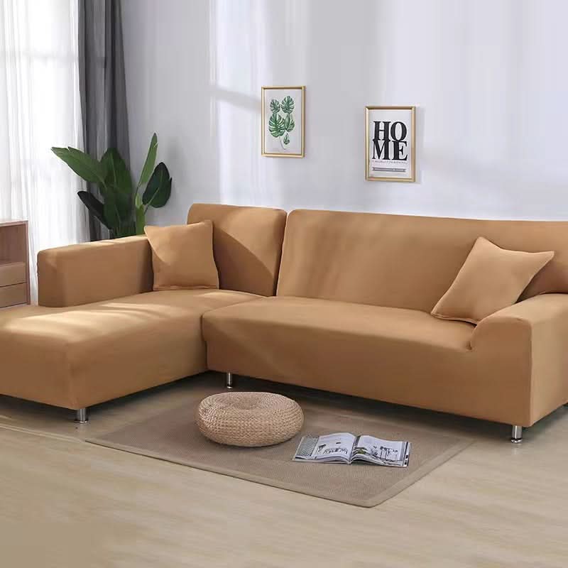 Universal elastic sofa protector, modern stretch couch cover for living room furniture.